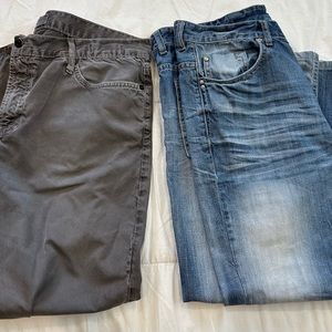 2 pair of pants. 1 Vince-Harrison Pant Size 36x30. 1 Buffalo jean 36x30
